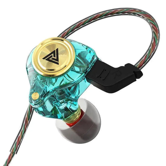QKZ AK3 Portable Wired In-Ear Earphone, Wired Headphones with Mic, Hifi Subwoofer Noise Cancelling Wired Earphones for Game Sports, 3D Stereo Sound Headphones for Gym & Sports & Game, Headphones 8D Audio, Electronic Audio Earbud In-Ear Monitor Hifi Heavy,