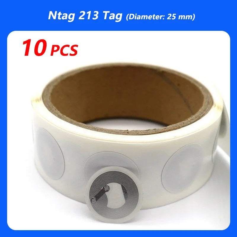 100Pcs/Lot NFC Lable Tag Sticker 13.56Mhz ISO14443A 213 Stickers Universal Lable Ntag213 RFID for All NFC Enabled Phones