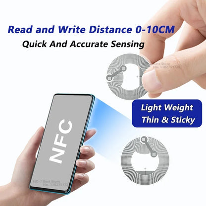100Pcs/Lot NFC Lable Tag Sticker 13.56Mhz ISO14443A 213 Stickers Universal Lable Ntag213 RFID for All NFC Enabled Phones