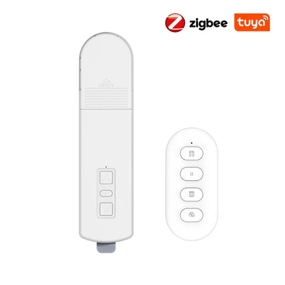 Smart Life Zigbee Roller Curtain Motor DIY Motorized Chain Roller Blinds Shade Shutter Drive with Remote Alexa Google Home Alice