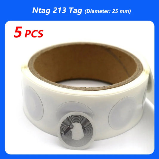 100Pcs/Lot NFC Lable Tag Sticker 13.56Mhz ISO14443A 213 Stickers Universal Lable Ntag213 RFID for All NFC Enabled Phones