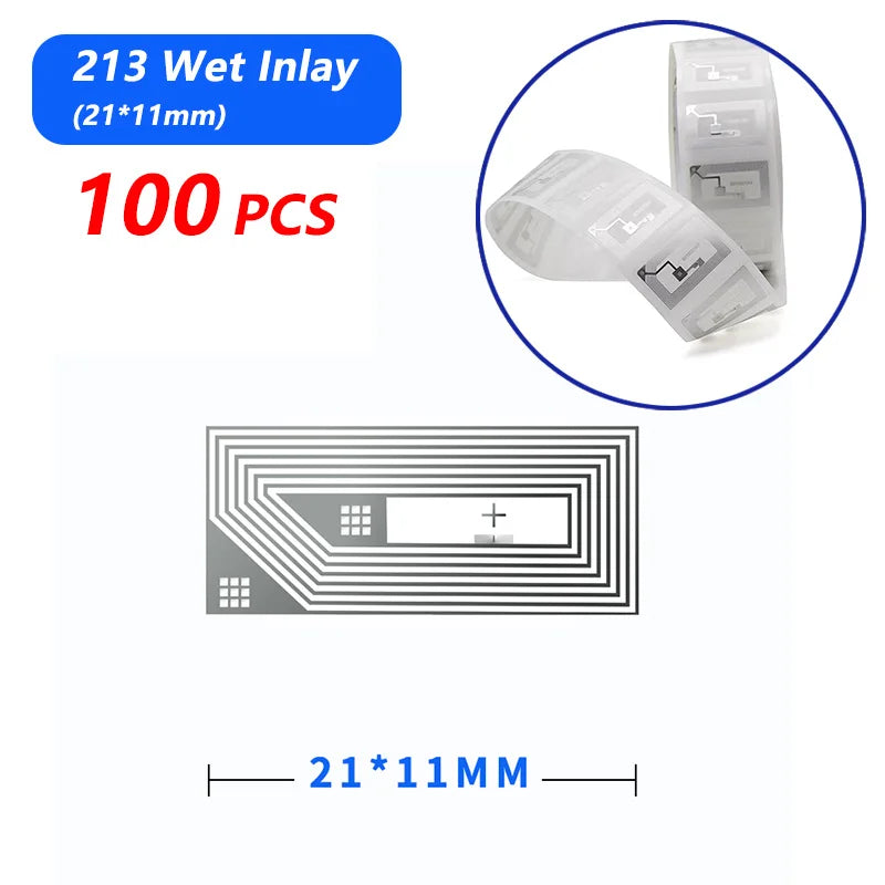 100Pcs/Lot NFC Lable Tag Sticker 13.56Mhz ISO14443A 213 Stickers Universal Lable Ntag213 RFID for All NFC Enabled Phones