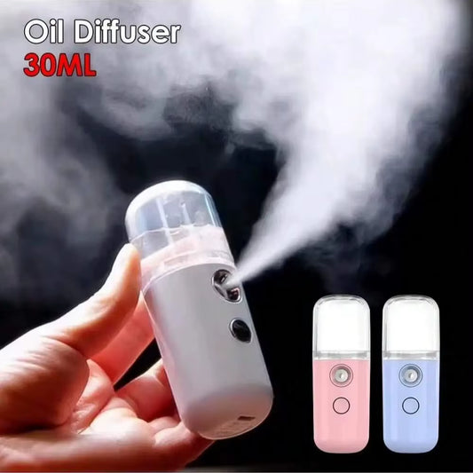 USB Mist Facial Sprayer — Rechargeable Nano Face Steamer Moisturizing Beauty Skin Care Tool