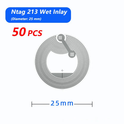 100Pcs/Lot NFC Lable Tag Sticker 13.56Mhz ISO14443A 213 Stickers Universal Lable Ntag213 RFID for All NFC Enabled Phones