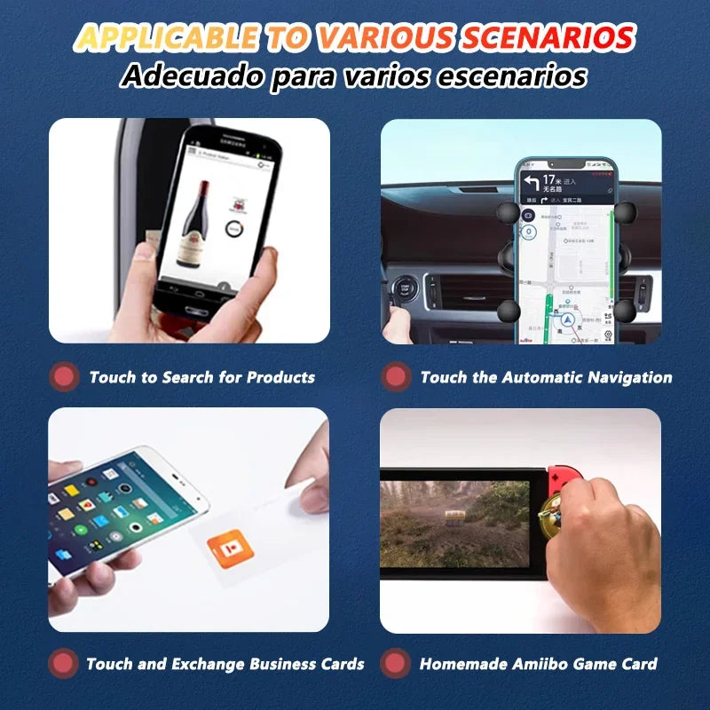100Pcs/Lot NFC Lable Tag Sticker 13.56Mhz ISO14443A 213 Stickers Universal Lable Ntag213 RFID for All NFC Enabled Phones