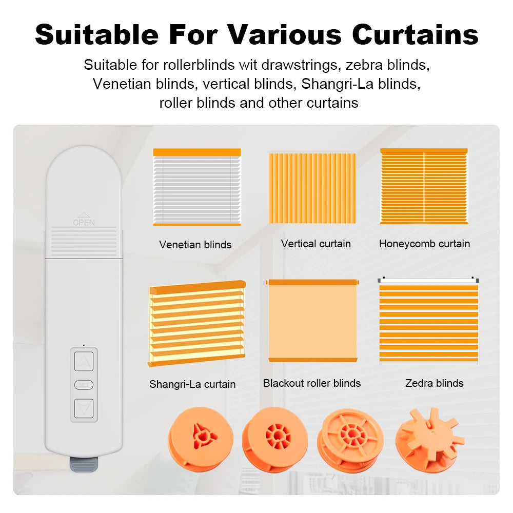 Smart Life Zigbee Roller Curtain Motor DIY Motorized Chain Roller Blinds Shade Shutter Drive with Remote Alexa Google Home Alice
